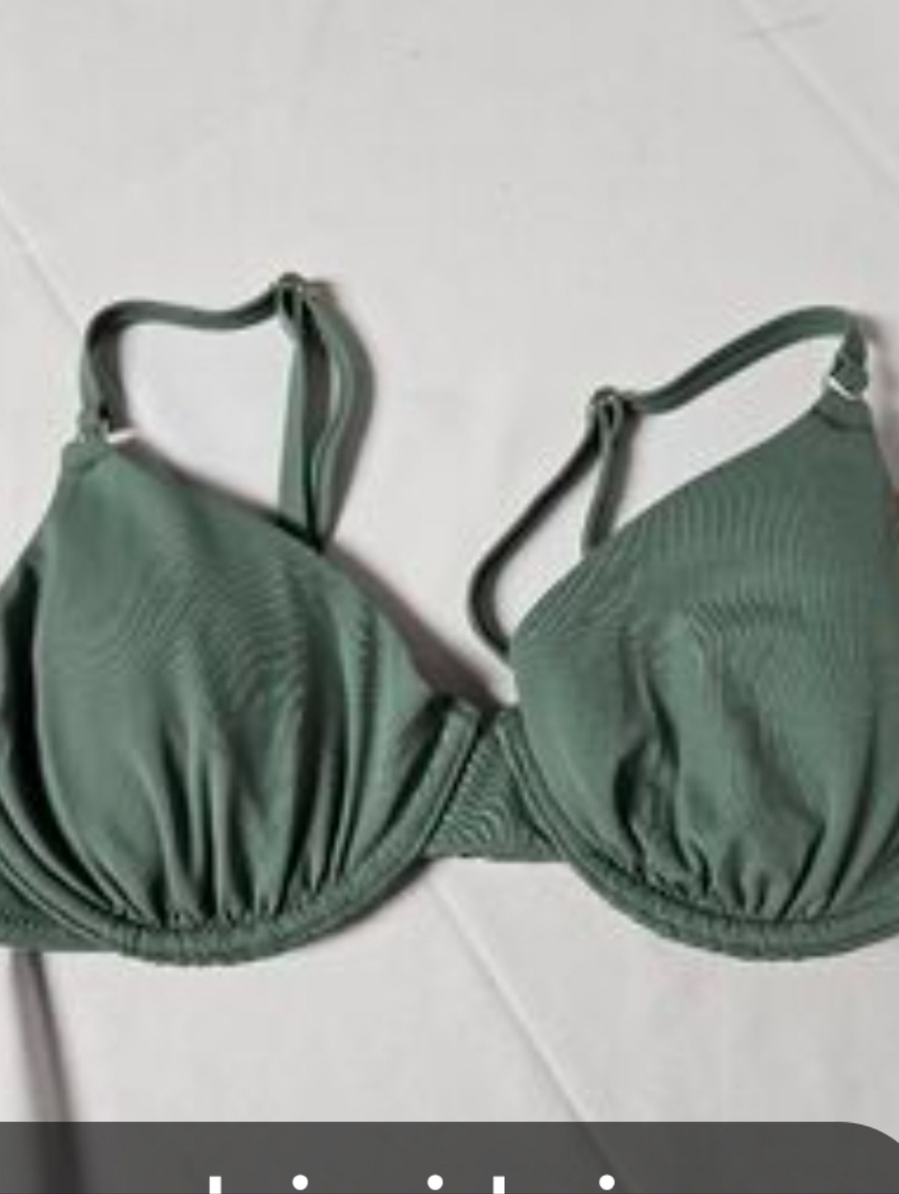 NWT Shade & Shore Wasabi Green Bikini Top/Bra     Size 34B